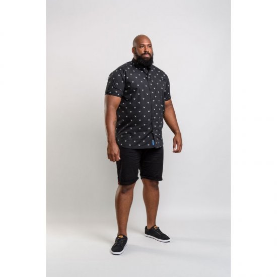 D555 Marley Shirt Black - Särgid - Meeste suured särgid 2XL – 8XL