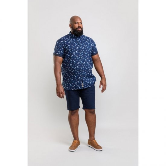 D555 Davian Hawaii Shirt Navy - Särgid - Meeste suured särgid 2XL – 8XL