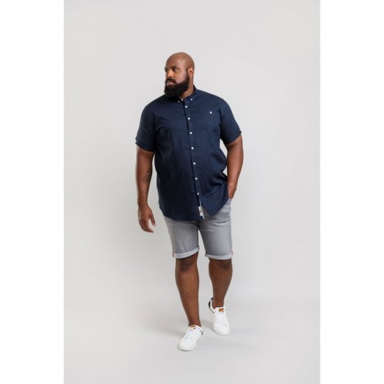 D555 Brixton Shirt Navy - Särgid - Meeste suured särgid 2XL – 8XL