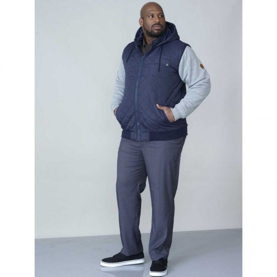 D555 Willie Hooded Quilted Jacket with Fleece sleeves - Jakid ja joped - Joped, suured suurused: 2XL – 12XL