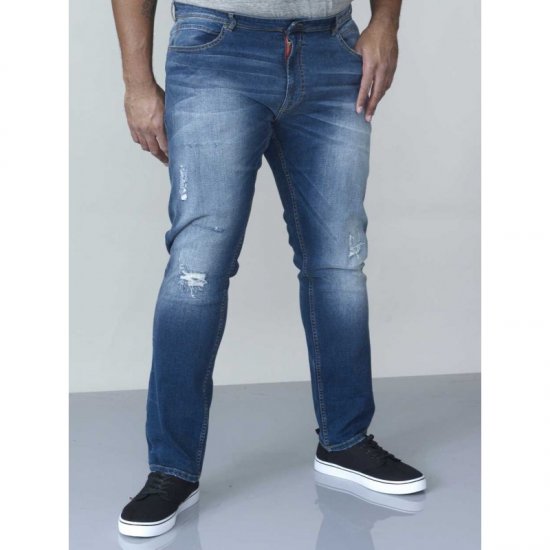D555 Asher 1959 Stretch Jeans with rips - Teksad ja püksid - Meeste suured teksad W40 – W70