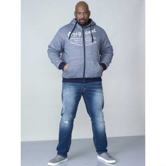 D555 Murdoch Sherpa Lined Hoodie - Sviitrid ja dressipluusid - Meeste suured kapuutsiga jakid suurustes 2XL – 14XL