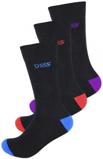 D555 Phoenix Cotton Rich Luxury Socks 3-Pack - Aluspesu ja ujumisriided - Aluspesu 2XL-8XL