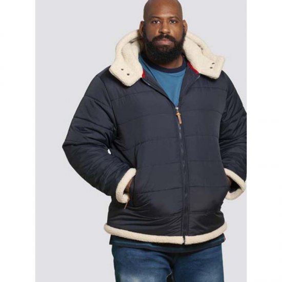D555 Hudson Hooded Puffer Jacket Navy - Jakid ja joped - Joped, suured suurused: 2XL – 12XL