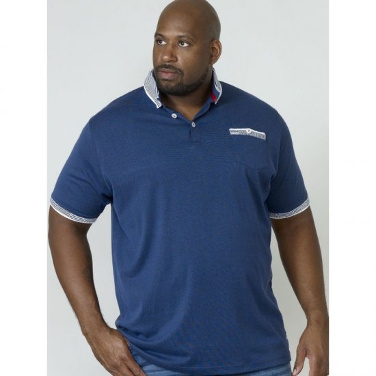 D555 George Polo Navy - Polosärgid - Meeste suured polosärgid 2XL – 8XL