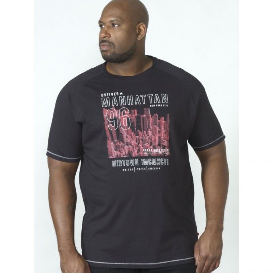 D555 Perry T-shirt Black - T-särgid - Suured T-särgid 2XL – 14XL