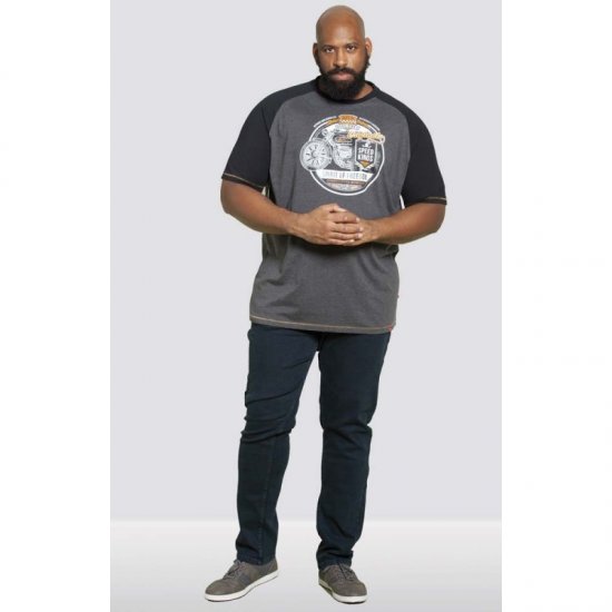 D555 Dallas T-shirt Charcoal - T-särgid - Suured T-särgid 2XL – 14XL