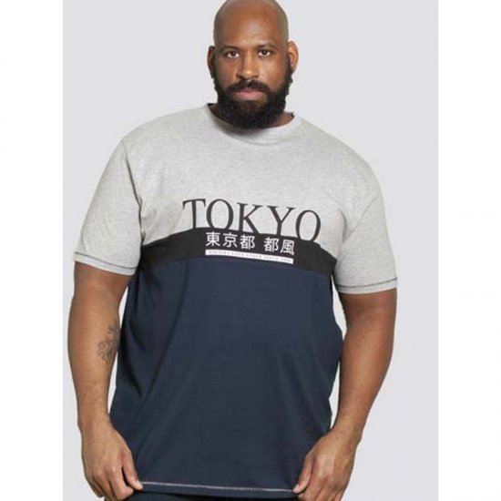 D555 Morris T-shirt Navy - T-särgid - Suured T-särgid 2XL – 14XL