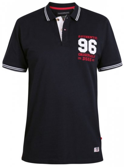 D555 Bartley Polo Dark Navy - Polosärgid - Meeste suured polosärgid 2XL – 8XL