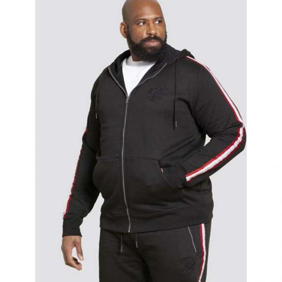 D555 Kentucky Hoodie Black - Sviitrid ja dressipluusid - Meeste suured kapuutsiga jakid suurustes 2XL – 14XL