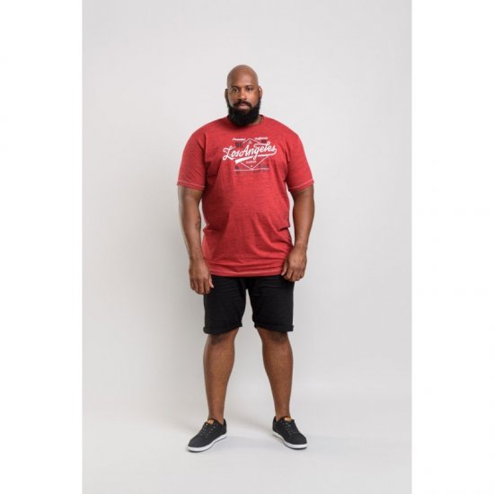 D555 Shelton T-shirt Red - T-särgid - Suured T-särgid 2XL – 14XL