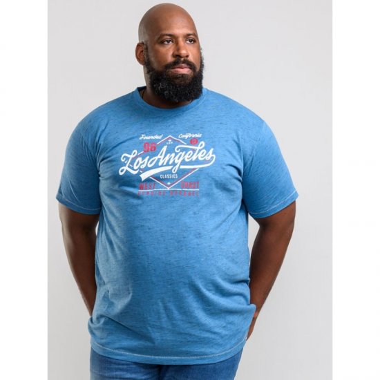 D555 Shelton T-shirt Blue - T-särgid - Suured T-särgid 2XL – 14XL