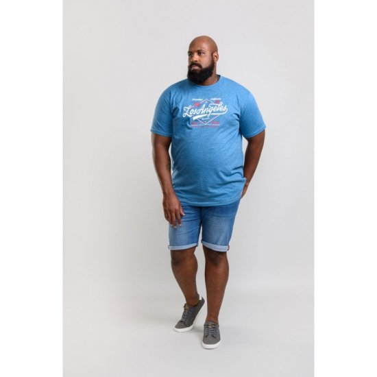 D555 Shelton T-shirt Blue - T-särgid - Suured T-särgid 2XL – 14XL