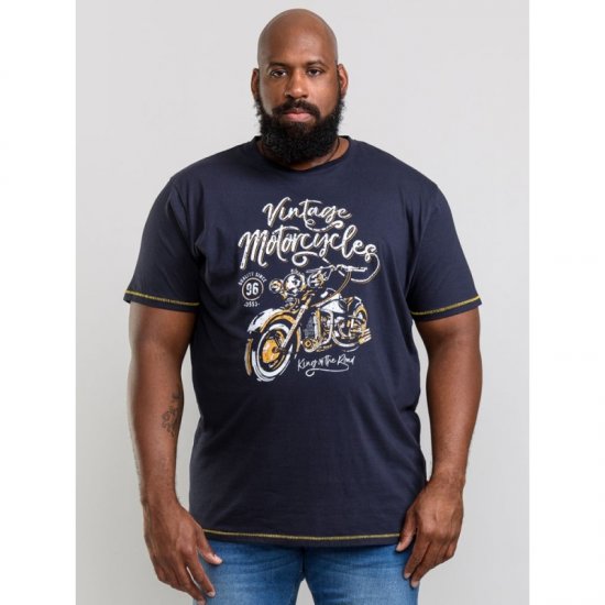 D555 Slater T-shirt Navy - T-särgid - Suured T-särgid 2XL – 14XL