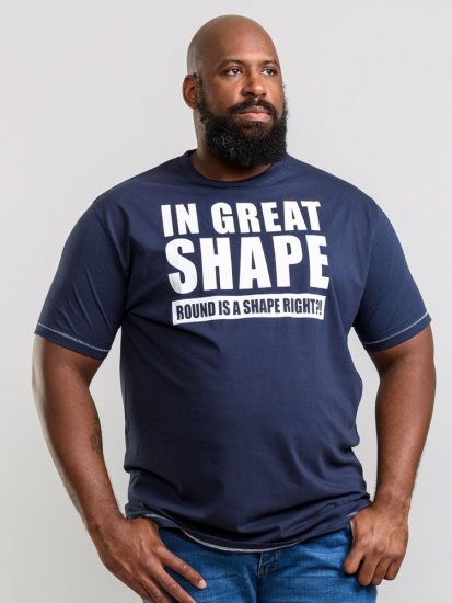 D555 Ronald T-shirt Navy - T-särgid - Suured T-särgid 2XL – 14XL