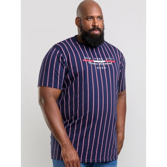 D555 Davis T-shirt Navy - T-särgid - Suured T-särgid 2XL – 14XL