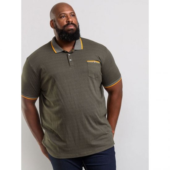 D555 Marshall Polo Khaki - Polosärgid - Meeste suured polosärgid 2XL – 8XL