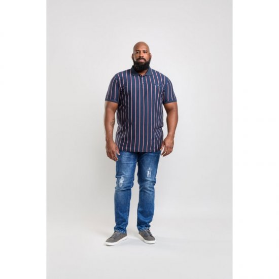 D555 Martel Polo Navy - Polosärgid - Meeste suured polosärgid 2XL – 8XL