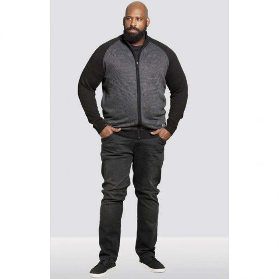 D555 Tanner Sweater Black - Sviitrid ja dressipluusid - Meeste suured kapuutsiga jakid suurustes 2XL – 14XL