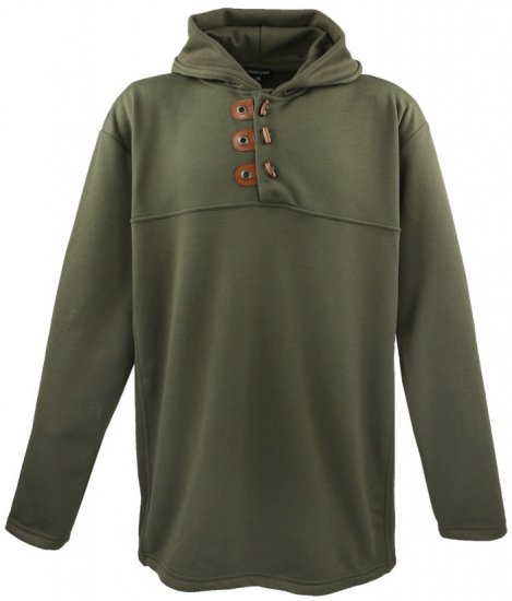 Lavecchia 605 Pullover Hoodie Khaki - Sviitrid ja dressipluusid - Meeste suured kapuutsiga jakid suurustes 2XL – 14XL