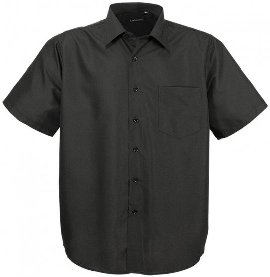Lavecchia Classic Short Sleeve Shirt Black - Särgid - Meeste suured särgid 2XL – 8XL