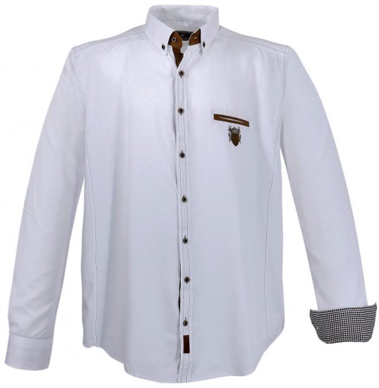 Lavecchia 1980 Long sleeve Shirt Snow White - Särgid - Meeste suured särgid 2XL – 8XL