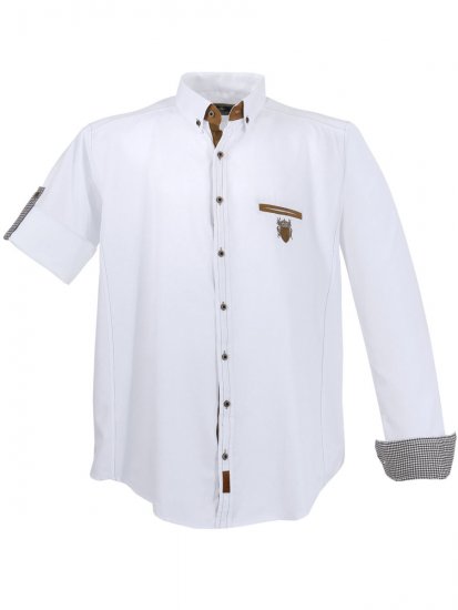 Lavecchia 1980 Long sleeve Shirt Snow White - Särgid - Meeste suured särgid 2XL – 8XL