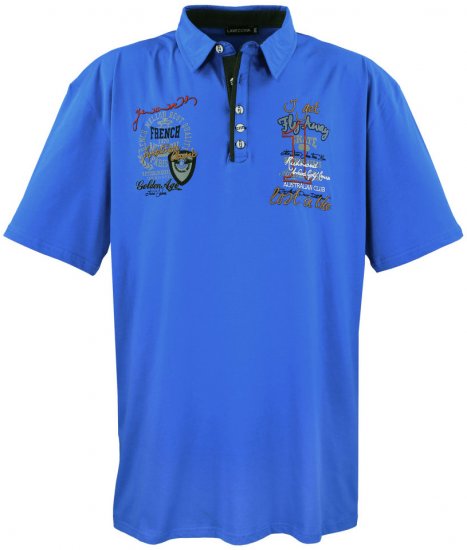 Lavecchia 3101 Printed Jersey Poloshirt Royal Blue - Polosärgid - Meeste suured polosärgid 2XL – 8XL