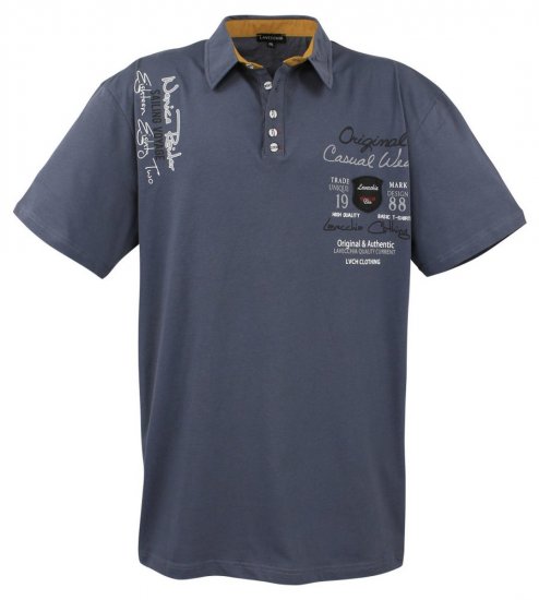 Lavecchia 610 T-särk kraega Antratsiit - Polosärgid - Meeste suured polosärgid 2XL – 8XL