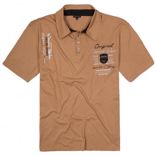 Lavecchia 610 T-särk kraega Kaamelibeež - Polosärgid - Meeste suured polosärgid 2XL – 8XL