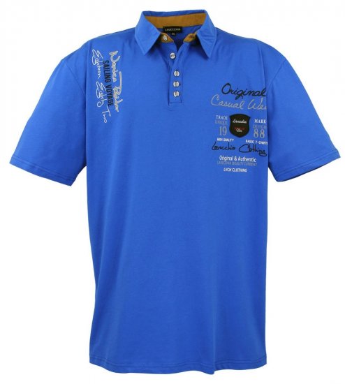 Lavecchia 610 T-särk kraega Kuningassinine - Polosärgid - Meeste suured polosärgid 2XL – 8XL