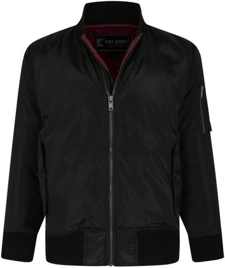 Kam Jeans KV126 Traditional Style Bomber Jacket Black - Jakid ja joped - Joped, suured suurused: 2XL – 12XL