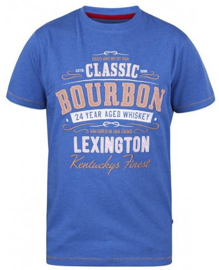 D555 Macmillan Bourbon Whiskey Crew Neck T-Shirt Blue - T-särgid - Suured T-särgid 2XL – 14XL