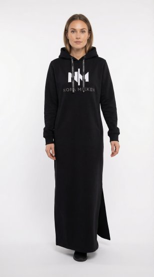 Nora Mikken MARI Maxi Hoodie Dress Black - Sviitrid ja dressipluusid - 