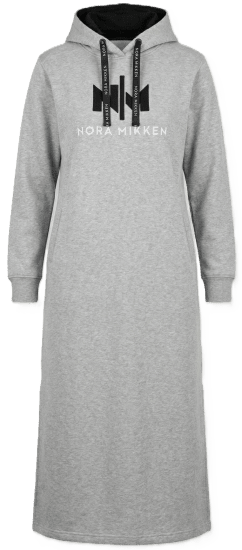 Nora Mikken MARI Maxi Hoodie Dress Grey - Sviitrid ja dressipluusid - 