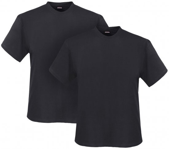 Adamo Marlon Comfort fit 2-pack T-shirt Charcoal - T-särgid - Suured T-särgid 2XL – 14XL