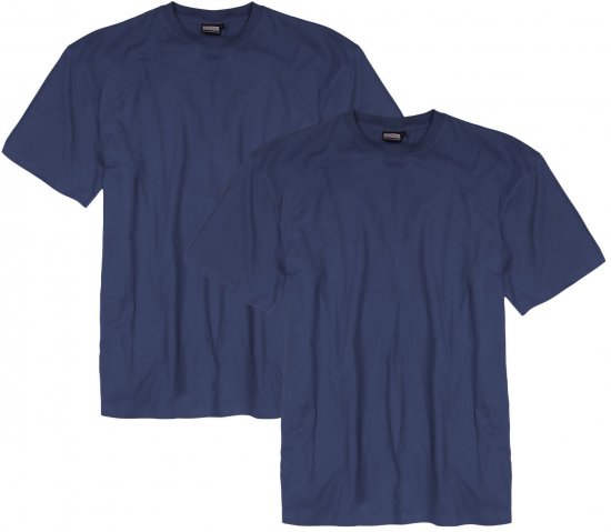 Adamo Marlon Comfort fit 2-pack T-shirt Denim Blue - T-särgid - Suured T-särgid 2XL – 14XL