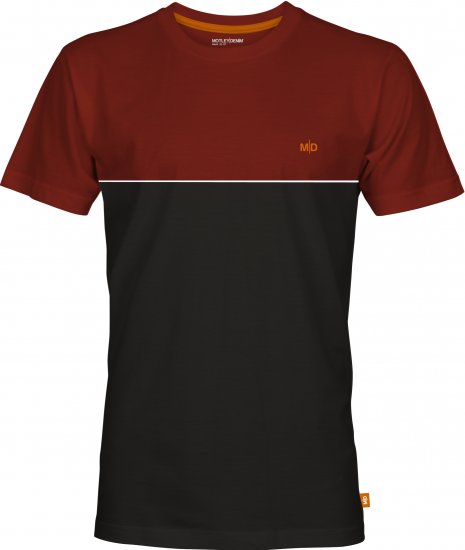 Motley Denim Athens Two-Toned T-Shirt Black/Red - T-särgid - Suured T-särgid 2XL – 14XL