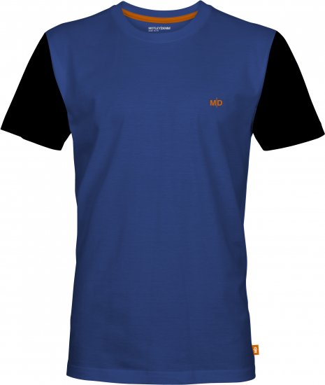 Motley Denim Granada Black Short Sleeved T-Shirt Royal Blue - T-särgid - Suured T-särgid 2XL – 14XL