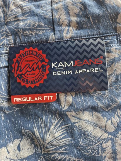 Kam Jeans 340 Dress Shorts Denim Blue - Lühikesed püksid - Lühikesed Püksid suured suurused: W40-W60