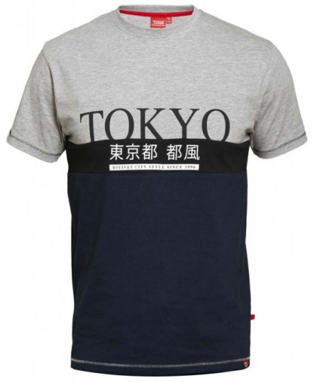 D555 Morris T-shirt Navy - T-särgid - Suured T-särgid 2XL – 14XL