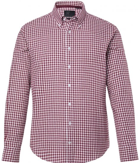 JP1880 Checked Flannel Shirt Long Sleeve Light Red Tall - MEESTERIIDED MT-6XLT - Pikad meeste riided