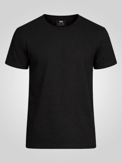 D555 Smartly Ümara kaelusega T-särk Must 5 tk - T-särgid - Suured T-särgid 2XL – 14XL