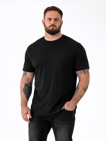 D555 Smartly Ümara kaelusega T-särk Must 5 tk - T-särgid - Suured T-särgid 2XL – 14XL
