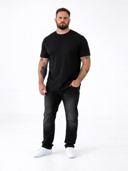 D555 Smartly Ümara kaelusega T-särk Must 5 tk - T-särgid - Suured T-särgid 2XL – 14XL