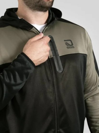 D555 Southport Lukuga dressipluus Must - Sviitrid ja dressipluusid - Meeste suured kapuutsiga jakid suurustes 2XL – 14XL