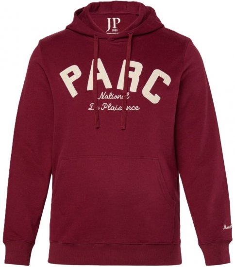 JP1880 Hoodie with Embroidery Aubergine Tall - MEESTERIIDED MT-6XLT - Pikad meeste riided