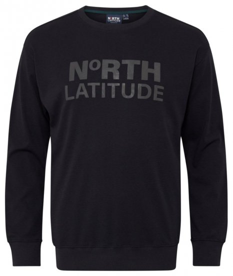North Latitude 53123 Logoga pusa Must - Sviitrid ja dressipluusid - Meeste suured kapuutsiga jakid suurustes 2XL – 14XL