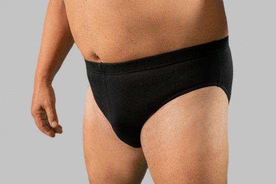 20 Nodi Stretch Cotton Briefs with Embroidered Side Label Black - Aluspesu ja ujumisriided - Aluspesu 2XL-8XL