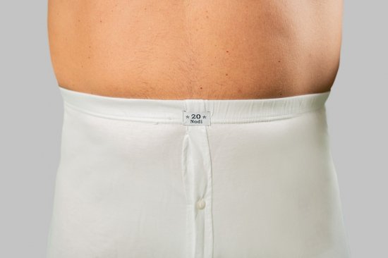 20 Nodi Combed Cotton Jersey Boxer with Front Button Fly White - Aluspesu ja ujumisriided - Aluspesu 2XL-8XL